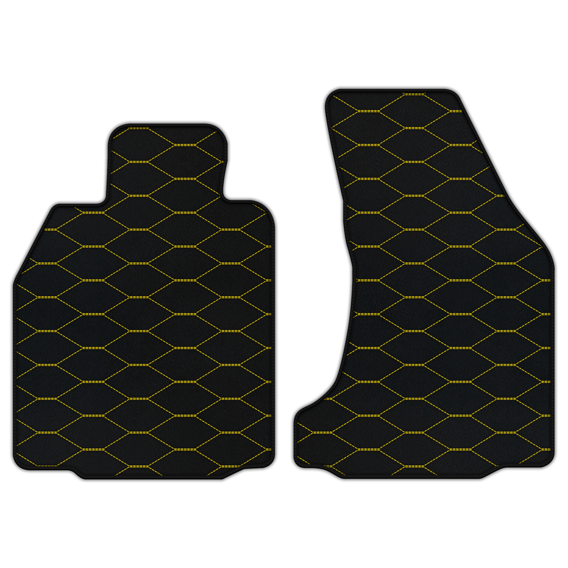 Customizable Leather Floor Mats with Triangle Pattern for Porsche Porsche 987 Cayman (2009-2012) - AutoWin