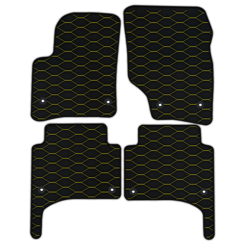Customizable Leather Floor Mats with Viper Hex Pattern for Porsche Porsche Cayenne (2003-2010)