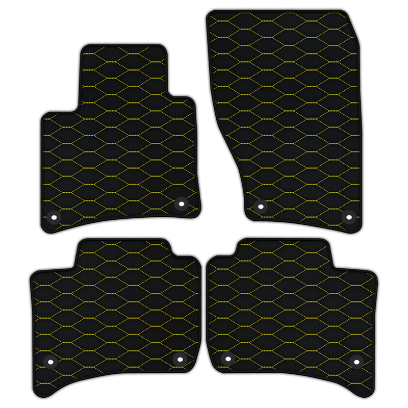 Customizable Leather Floor Mats with Viper Hex Pattern for Porsche Cayenne (2010-2018)