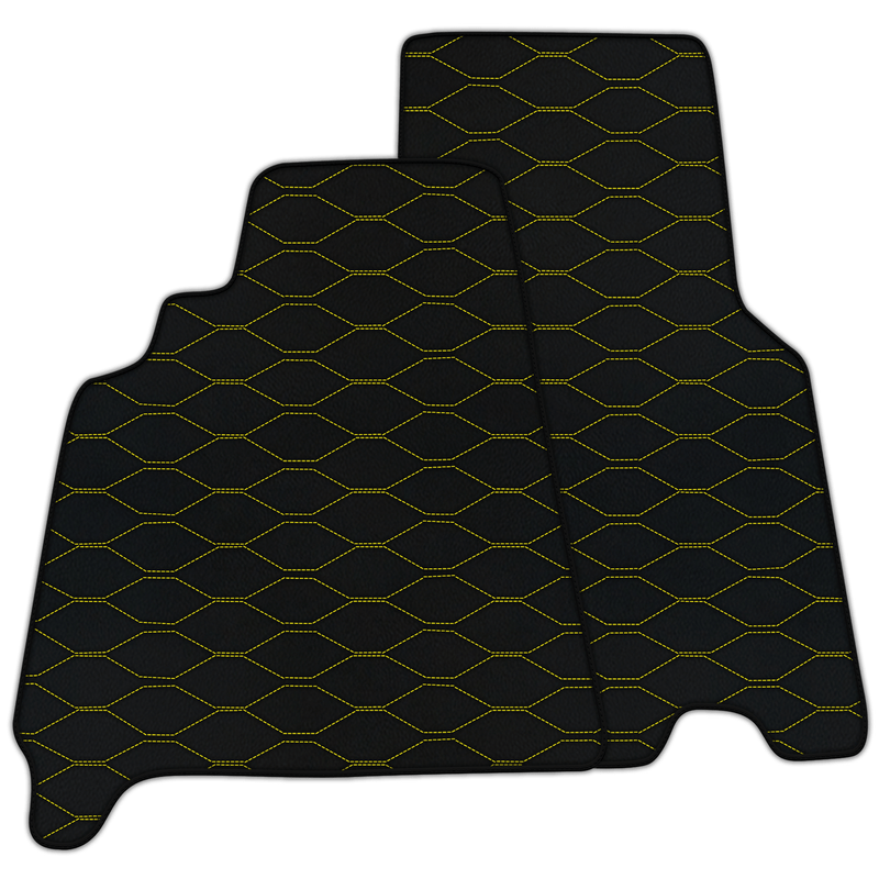 Customizable Leather Floor Mats with Viper Hex Pattern for Ferrari 550 Maranello (1996-2002)