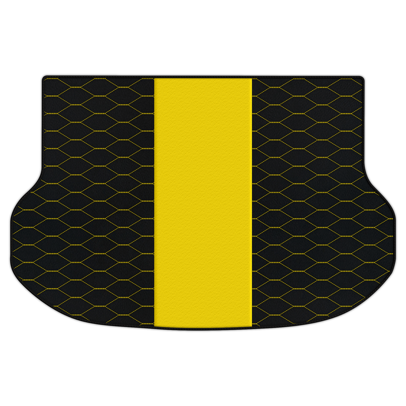 Customizable Leather Trunk Floor Mats with Viper Hex Pattern for Lexus NX (2014-2022)