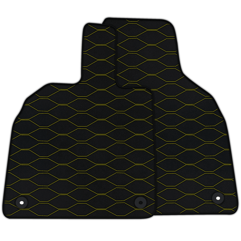 Customizable Leather Floor Mats with Viper Hex Pattern for Lamborghini Aventador (2012-2022)