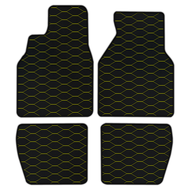 Customizable Leather Floor Mats with Viper Hex Pattern for Pontiac FireBird (1993-2002)