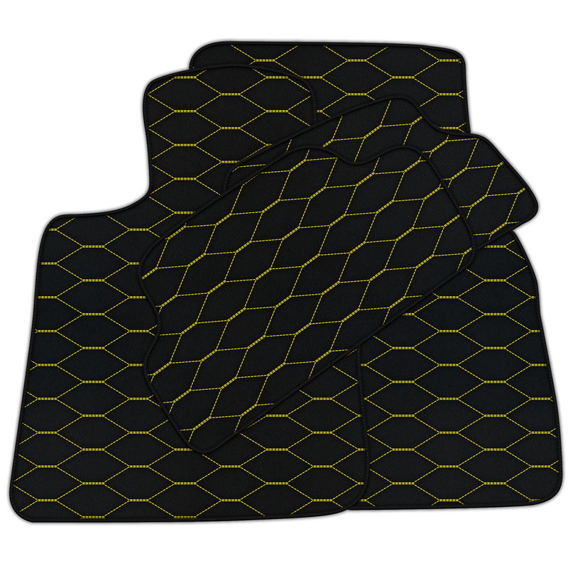 Customizable Leather Floor Mats with Viper Hex Pattern for Mini Cabrio R56 Convertible (2009-2016)