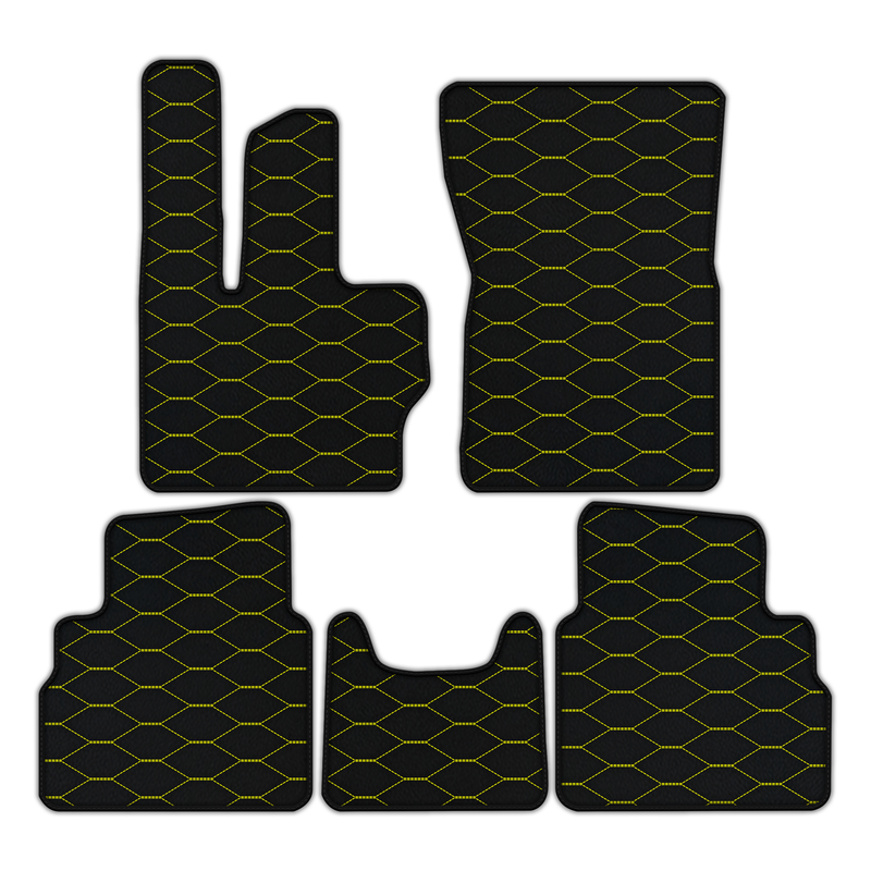 Customizable Leather Floor Mats with Viper Hex Pattern for Mercedes Benz G-Class W463 (2018-2023)