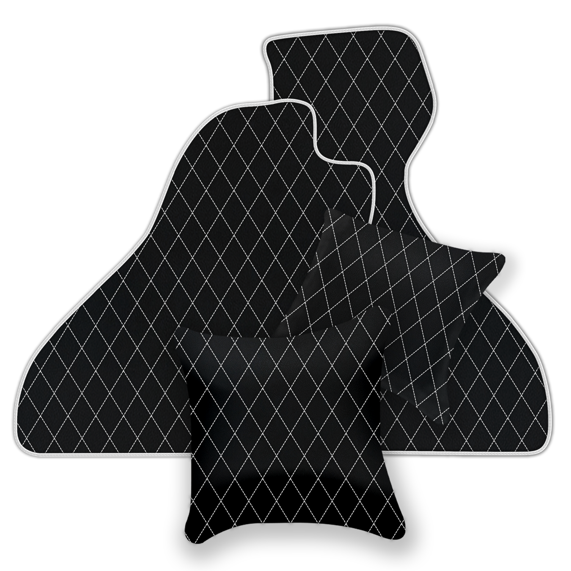 Premium Black Leather Floor Mats for Ferrari Mondial (1980-1993)