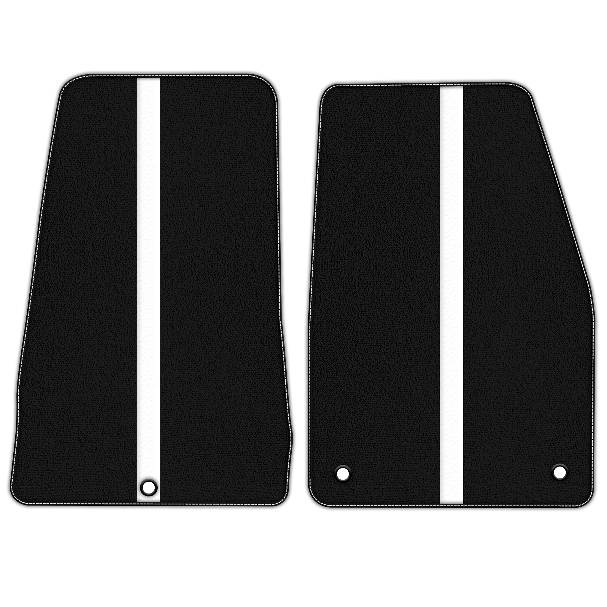 Black Floor Mats with Leather Line for Dodge Viper (2003-2006) - Various Colors