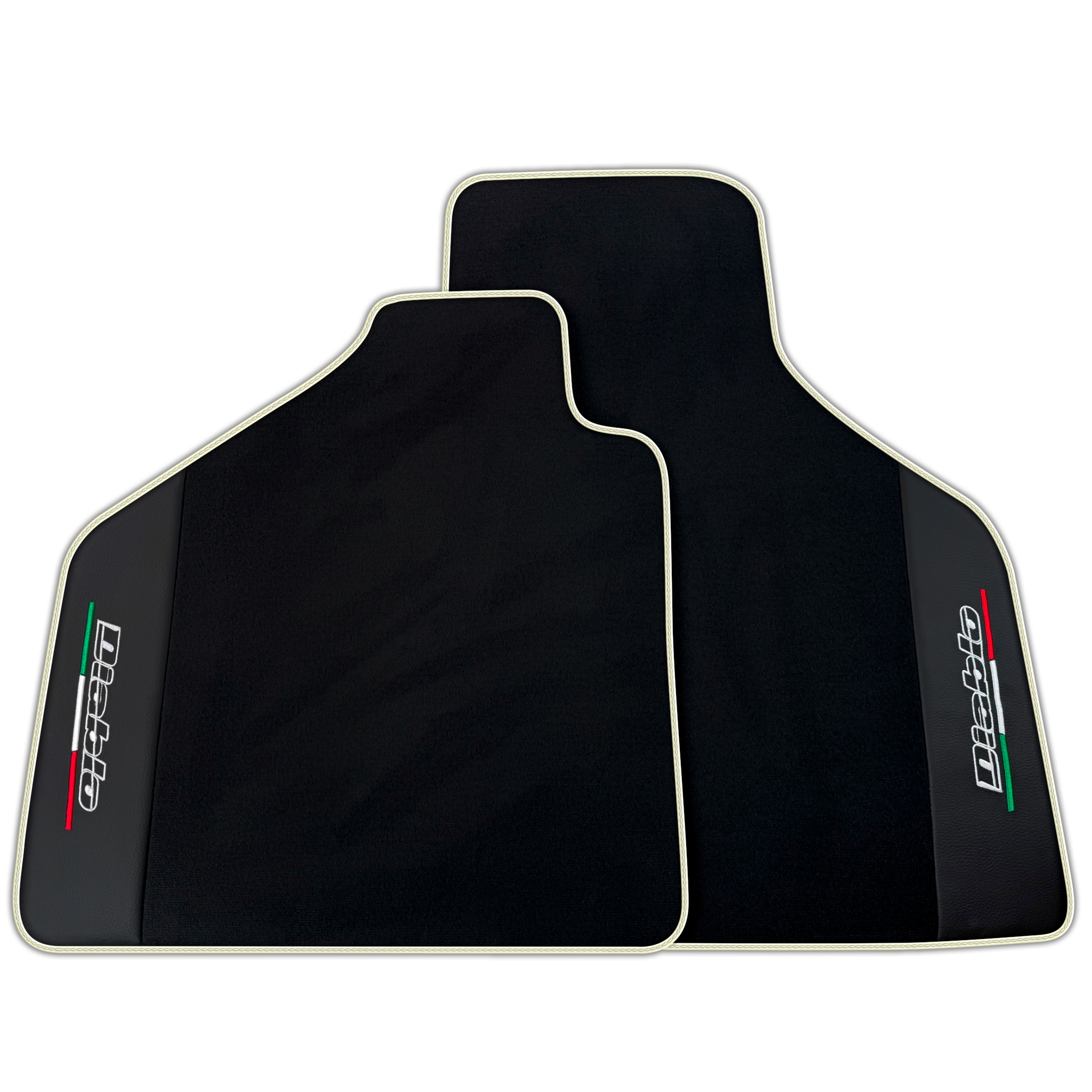 Black Floor Mats for Lamborghini Diablo (1990-2001) | Premium Leather