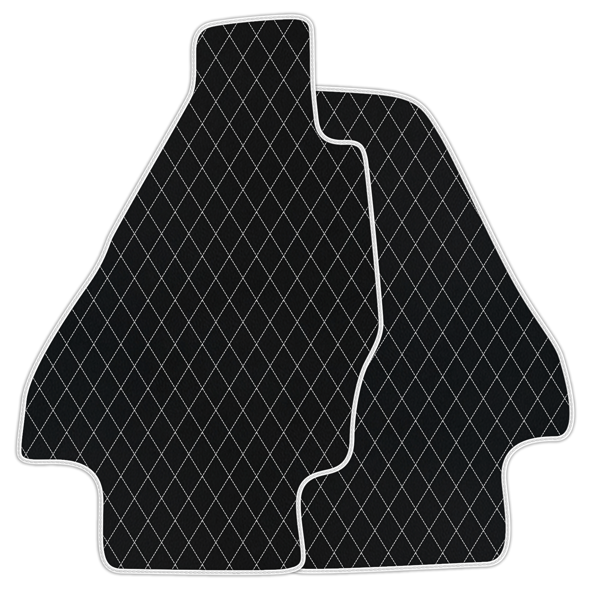 Customizable Leather Trunk Floor Mats with Double Diamond Pattern for Ferrari Dino GT4 (1973-1979) - AutoWin