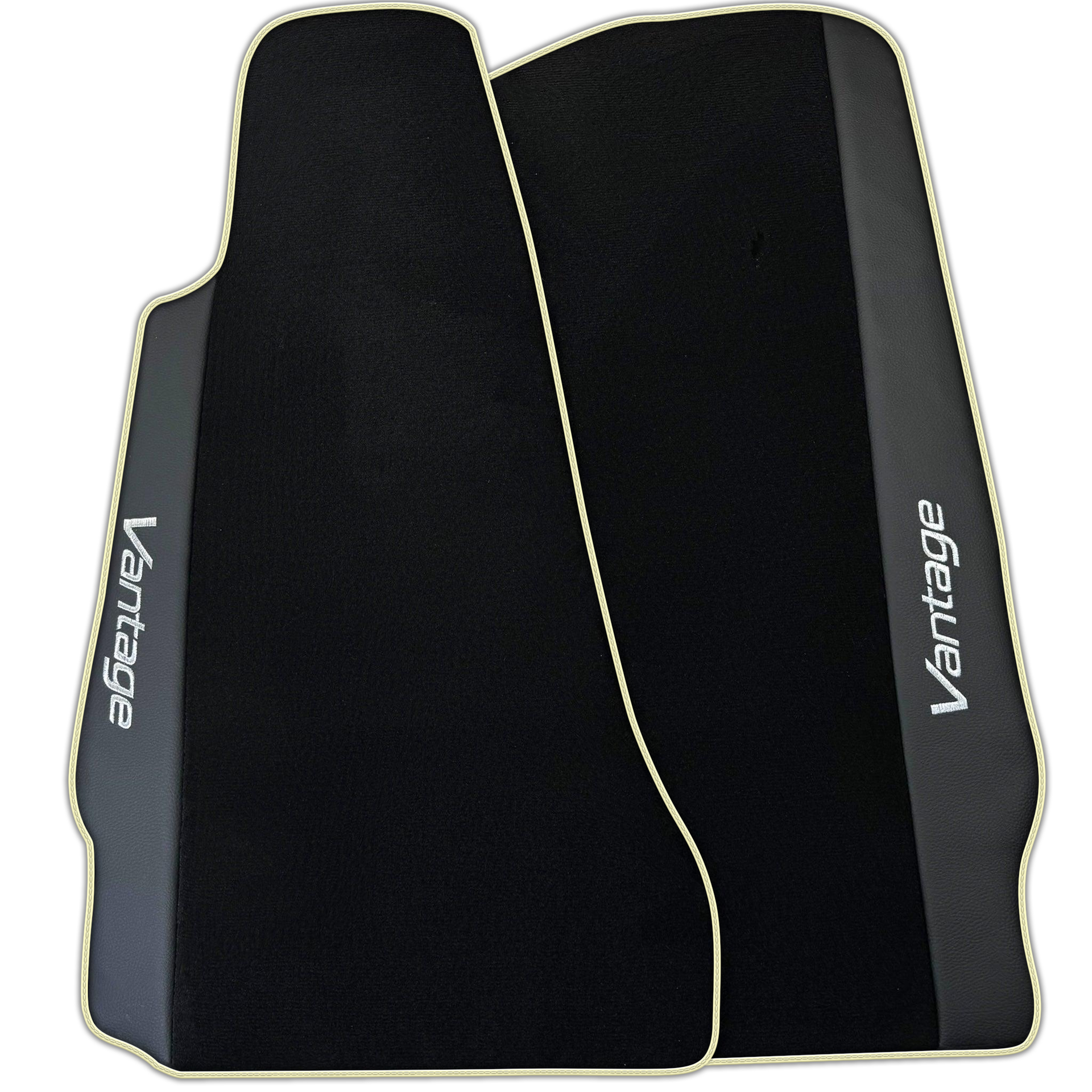 Black Floor Mats for Aston Martin V8 Vantage (2005–2023) with Leather