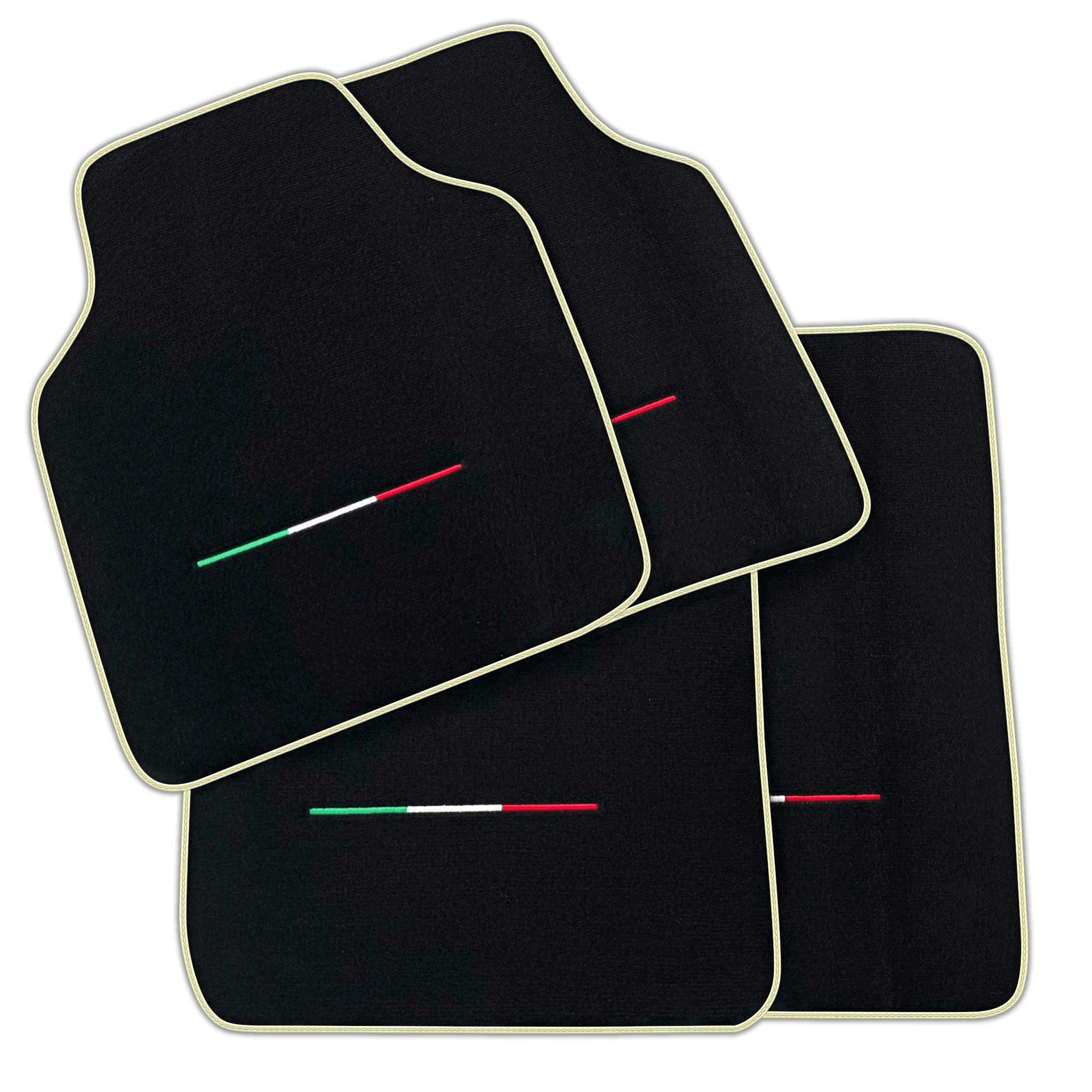 Black Floor Mats for Ferrari Purosangue (2023-2024) IT Flag | Various Trim Colors