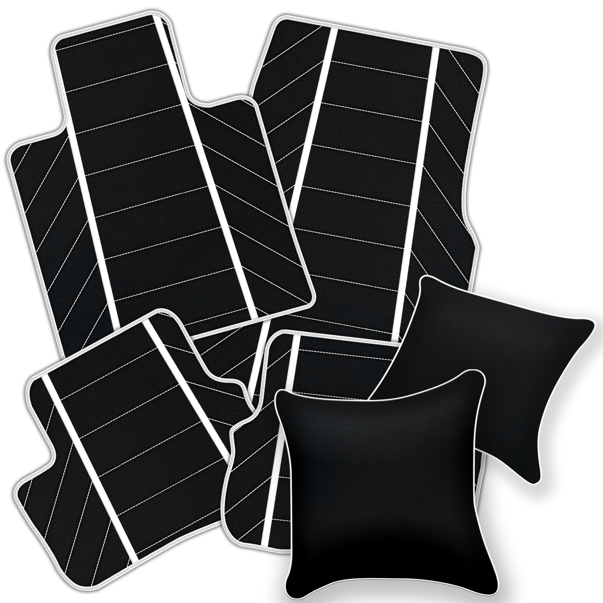 Luxury Black Leather Floor Mats for Rolls Royce Dawn 2016-2023