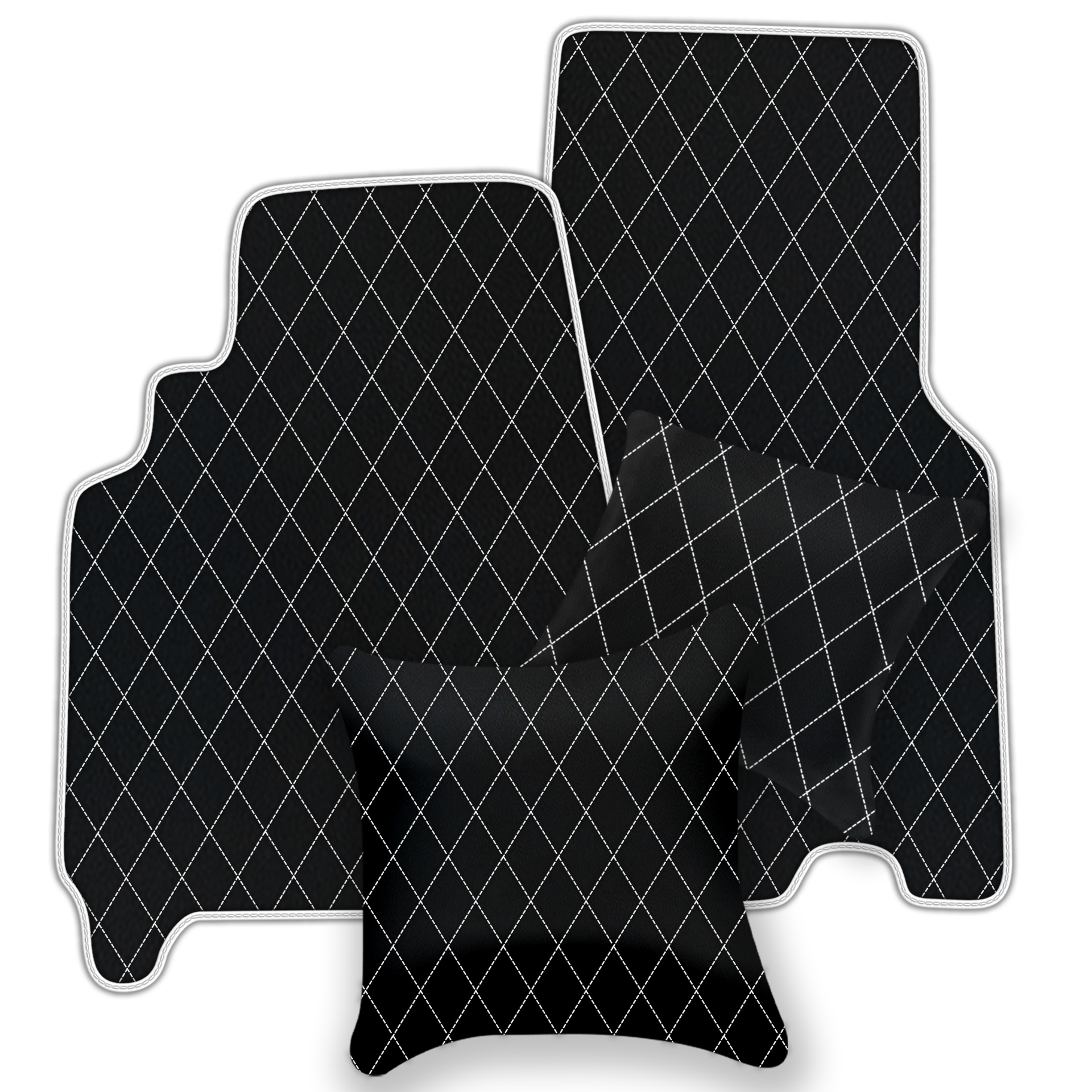 Customizable Floor Mats From Carpet With Leather for Ferrari 550 Maranello (1996-2002) - AutoWin