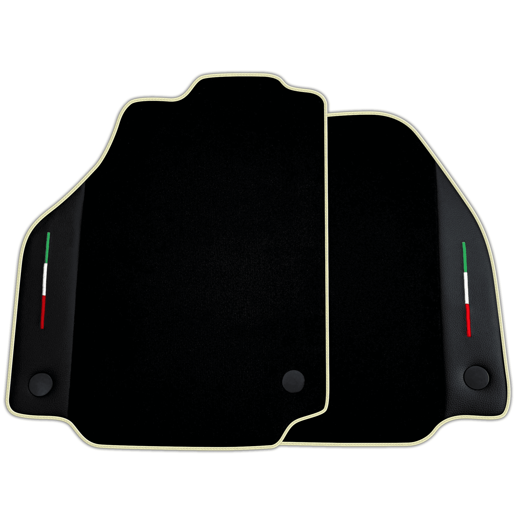Black Floor Mats for Ferrari 488 Spider (2016-2022) with Leather | Various Trim Colors