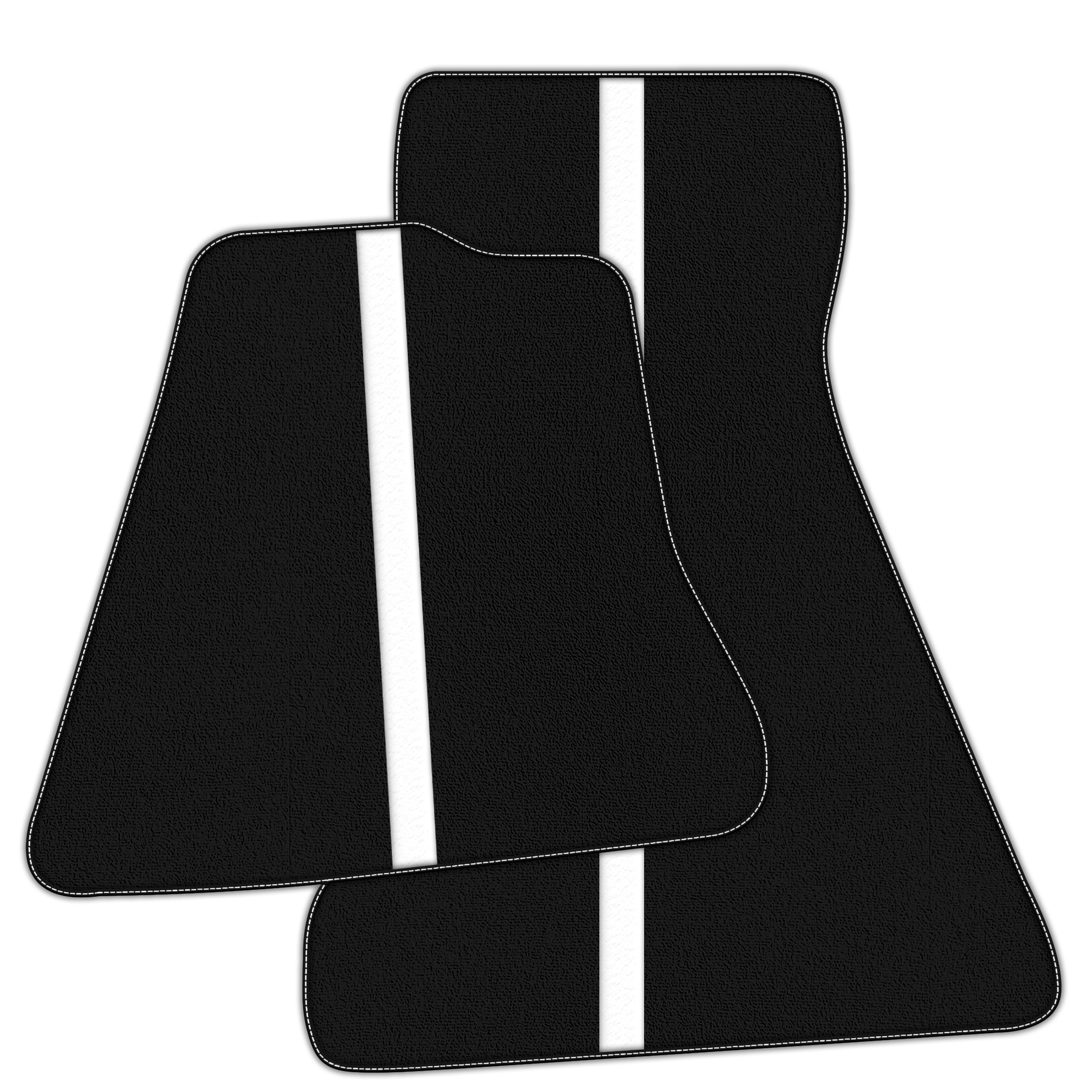 Black Floor Mats with Leather Line for McLaren 750S (2023-2025) - Various Colors