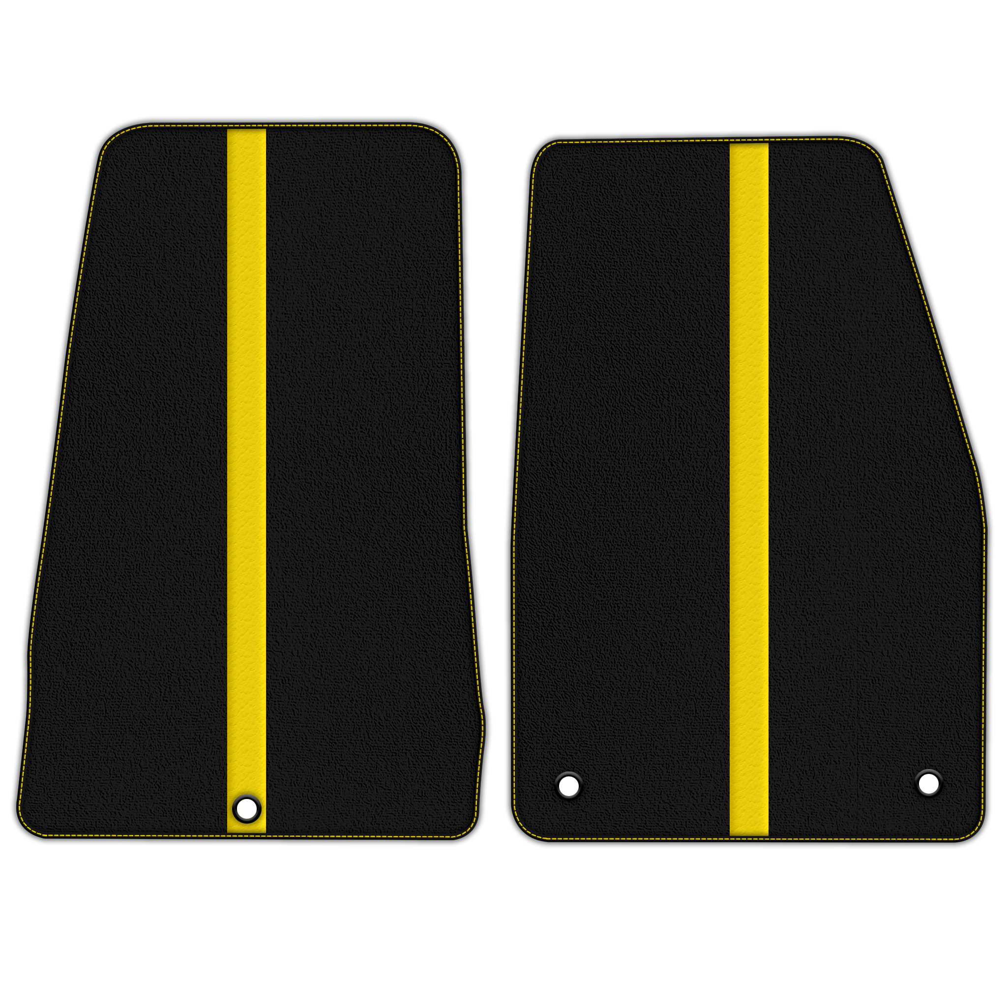 Black Floor Mats with Leather Line for Dodge Viper (2003-2006) - Various Colors
