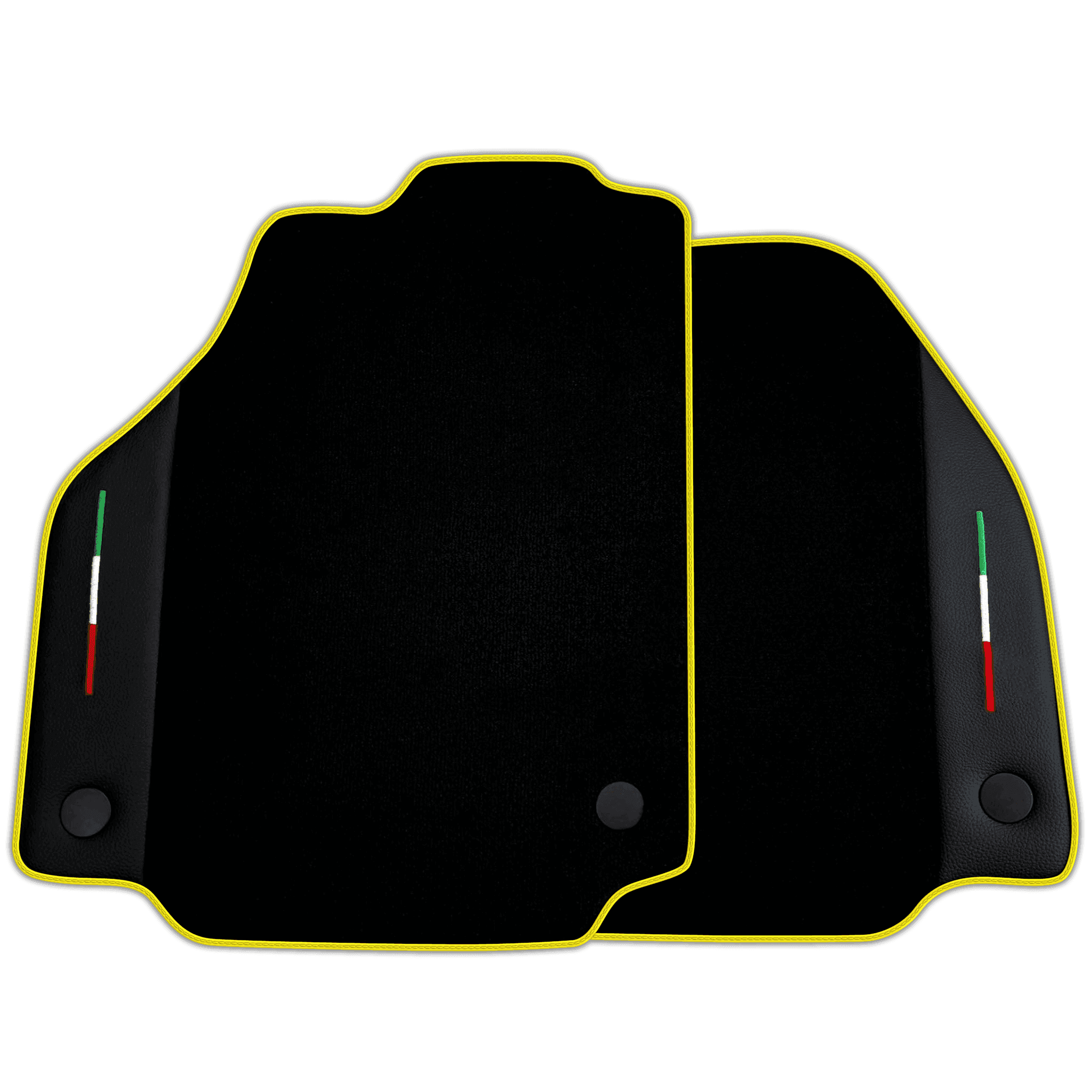 Black Floor Mats for Ferrari 488 Spider (2016-2022) with Leather | Various Trim Colors