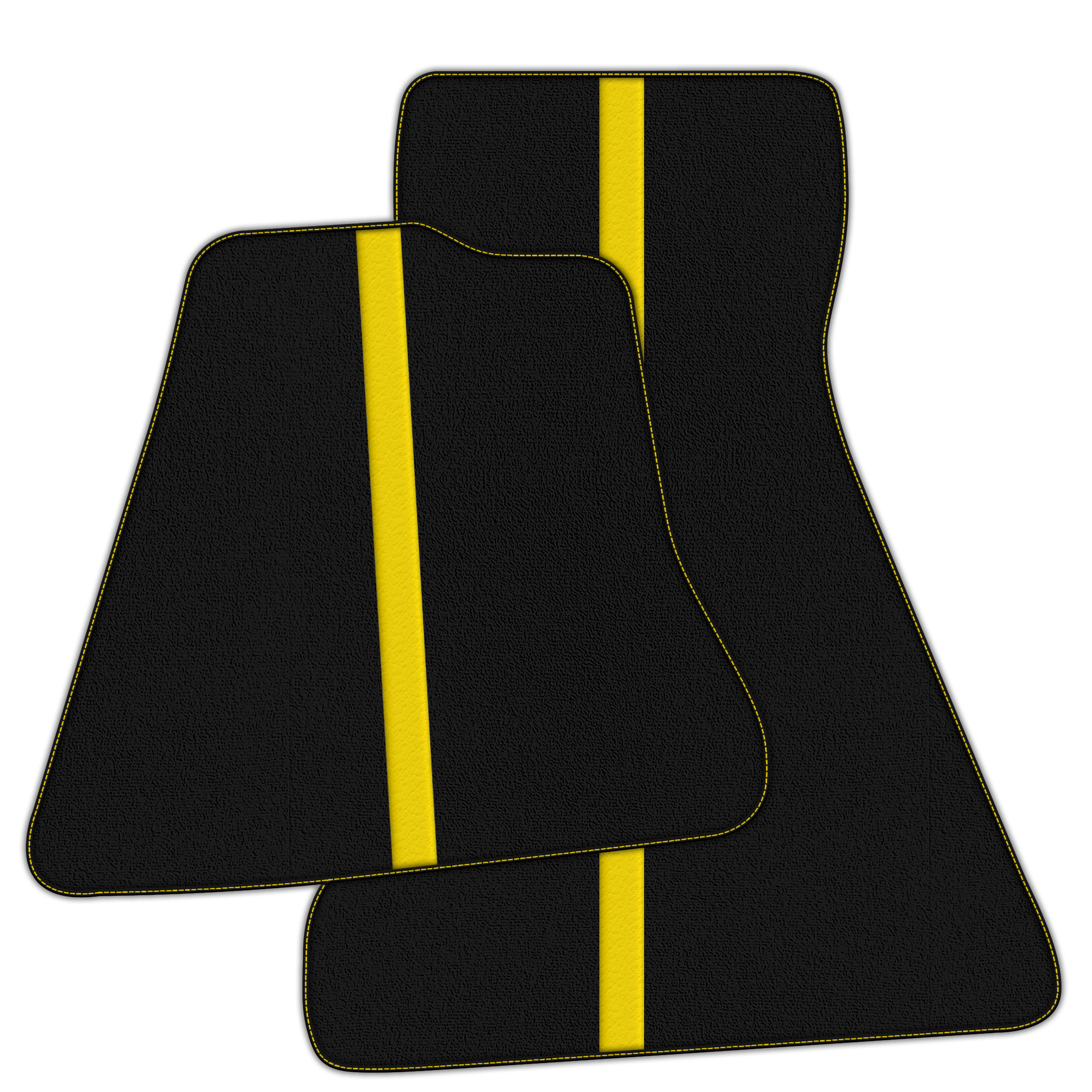 Black Floor Mats with Leather Line for McLaren 750S (2023-2025) - Various Colors