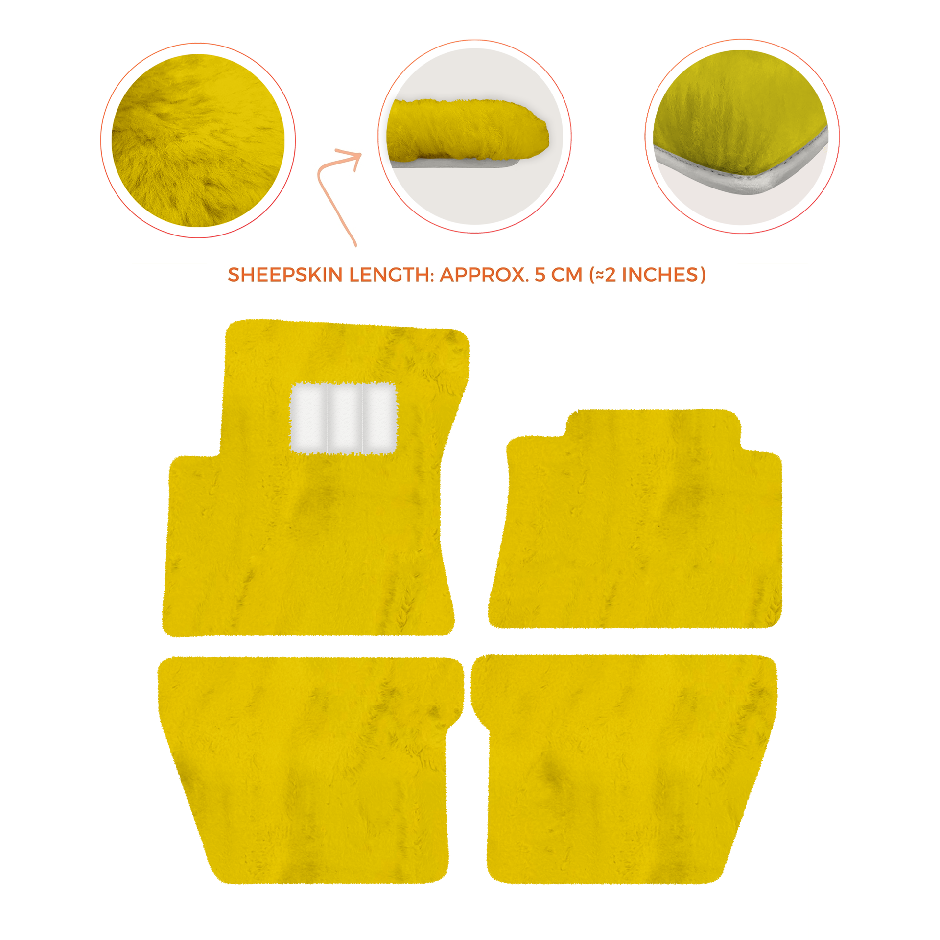 Premium Sheepskin Floor Mats for Bentley Flying Spur (2019-2023)