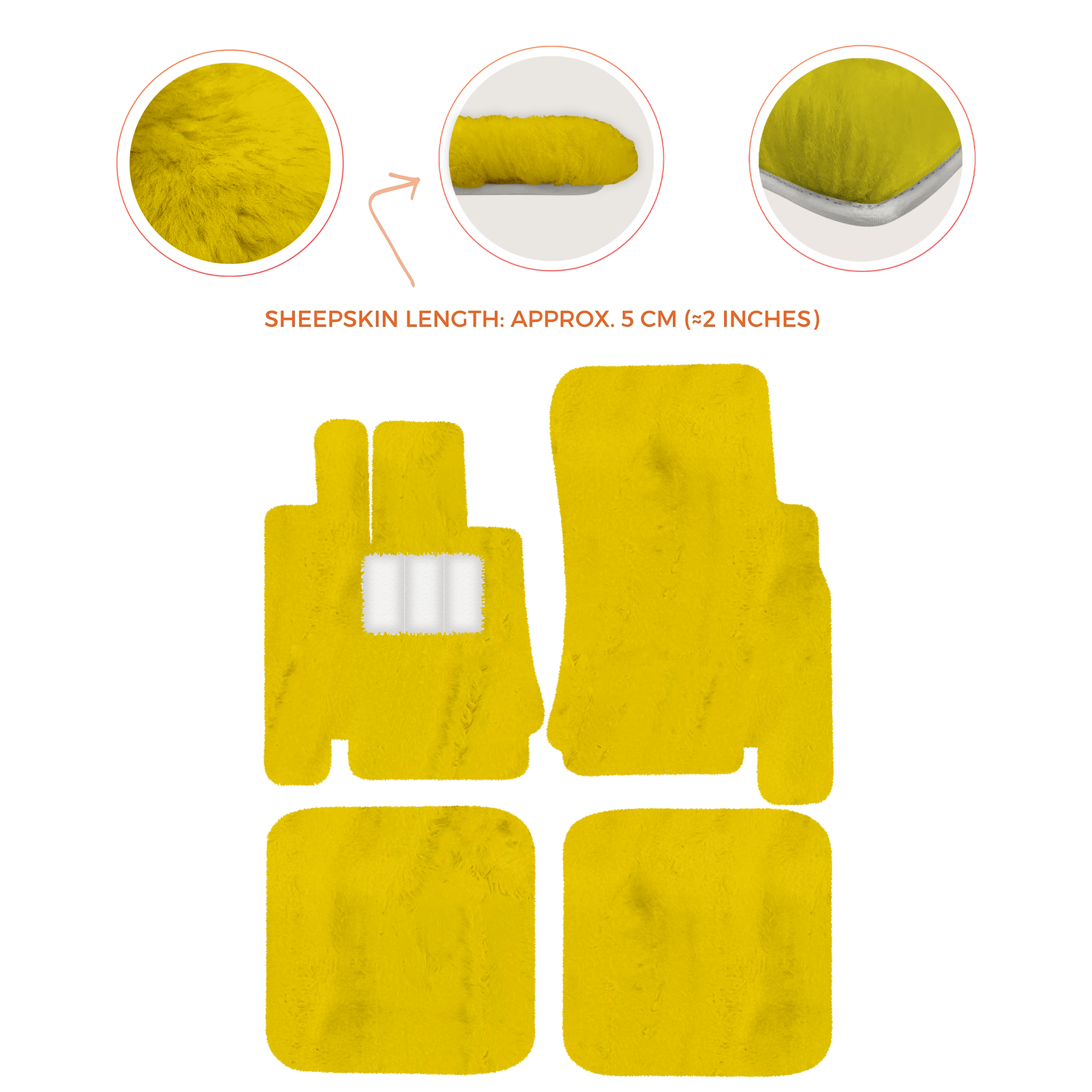 Premium Sheepskin Floor Mats for Mercedes-Benz G-Class W463 2008-2018