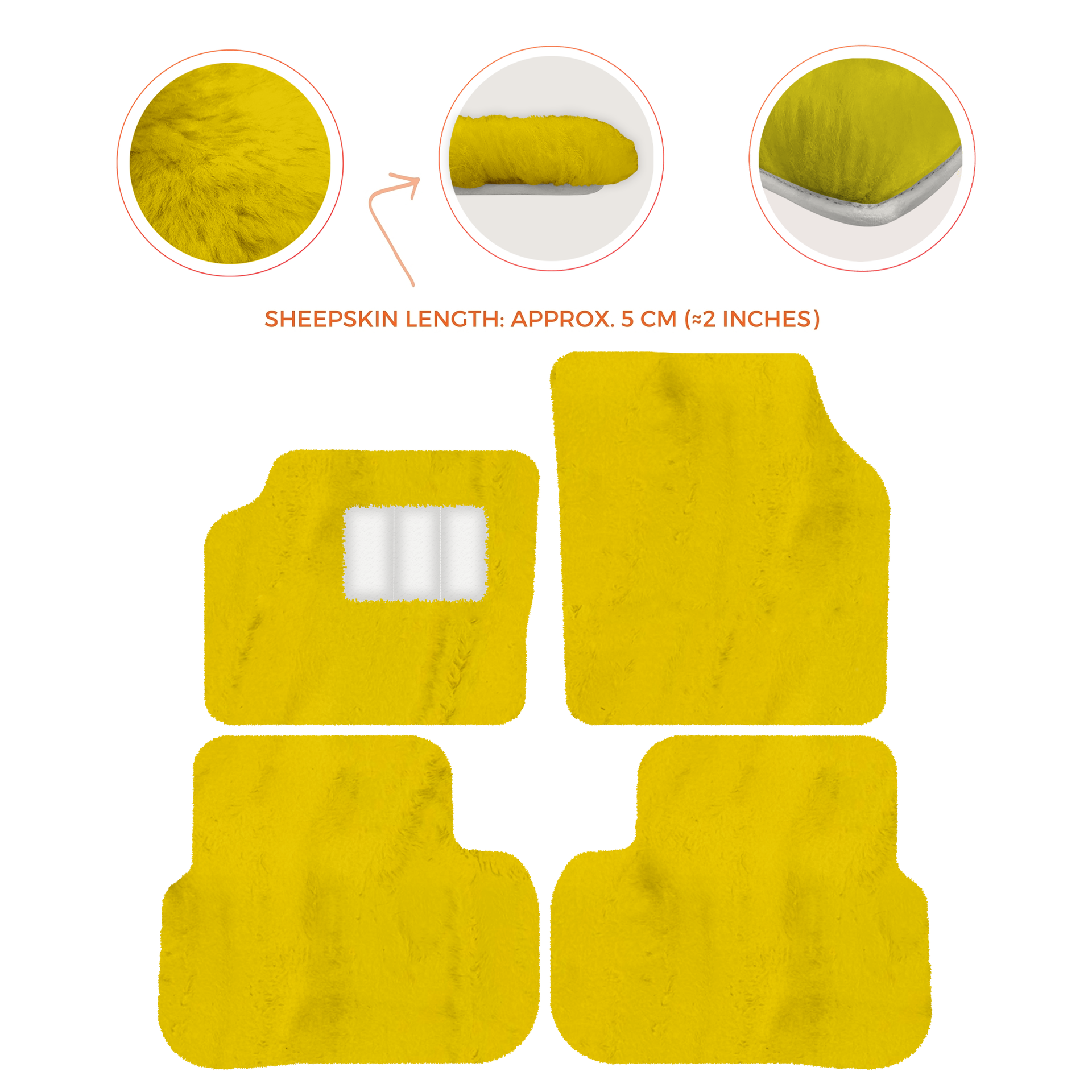 Luxury Sheepskin Floor Mats for Aston Martin V8 Coupe (1996-2000)