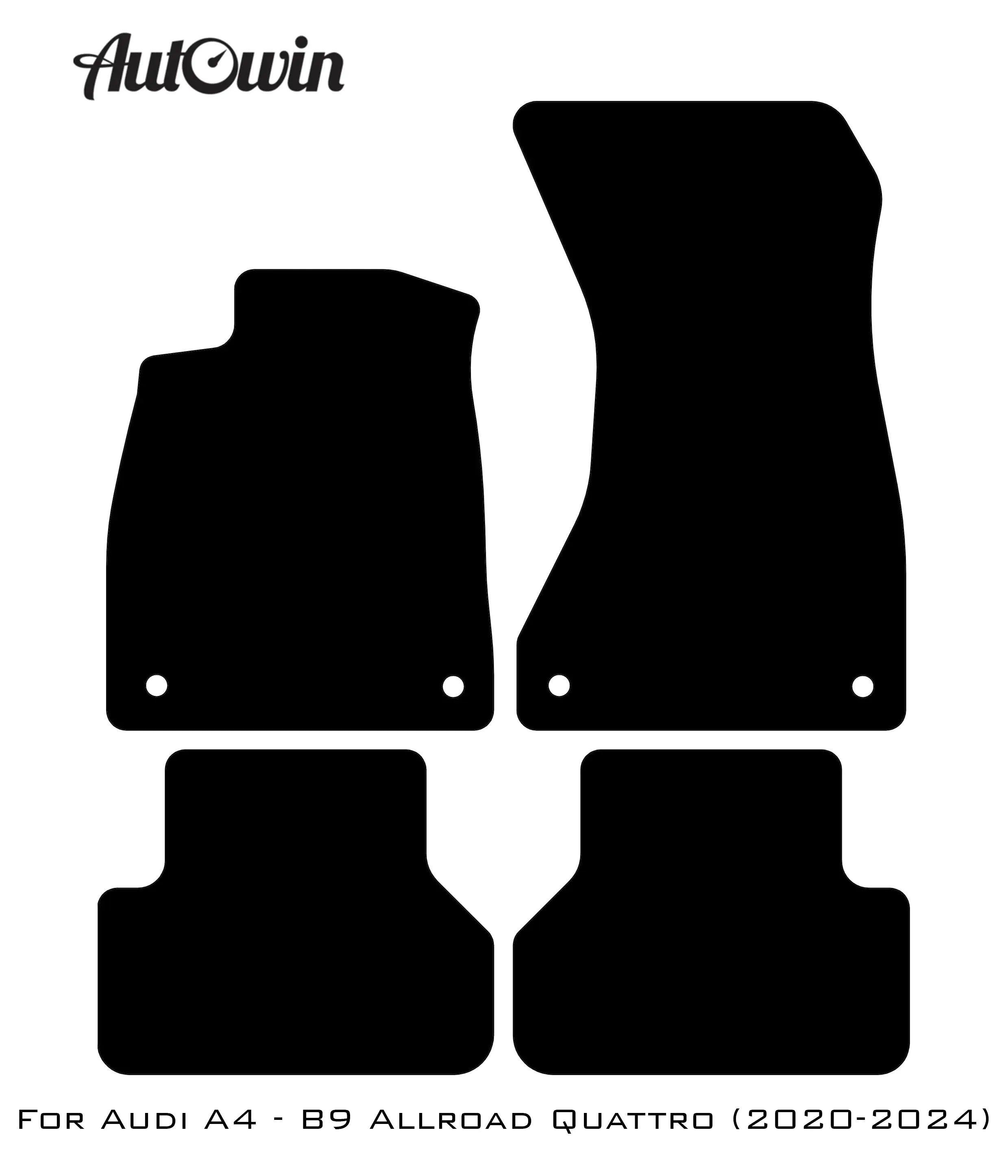 Beige Floor Mats for Audi A4 - B9 Allroad Quattro (2020-2024) | ER56 Design - AutoWin