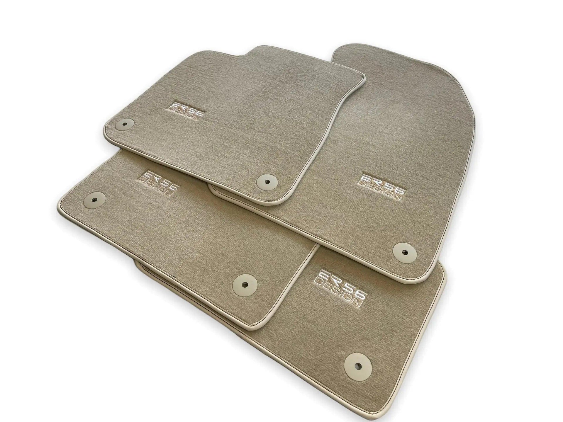 Beige Floor Mats for Audi Q7 4M (2015-2019) | ER56 Design - AutoWin