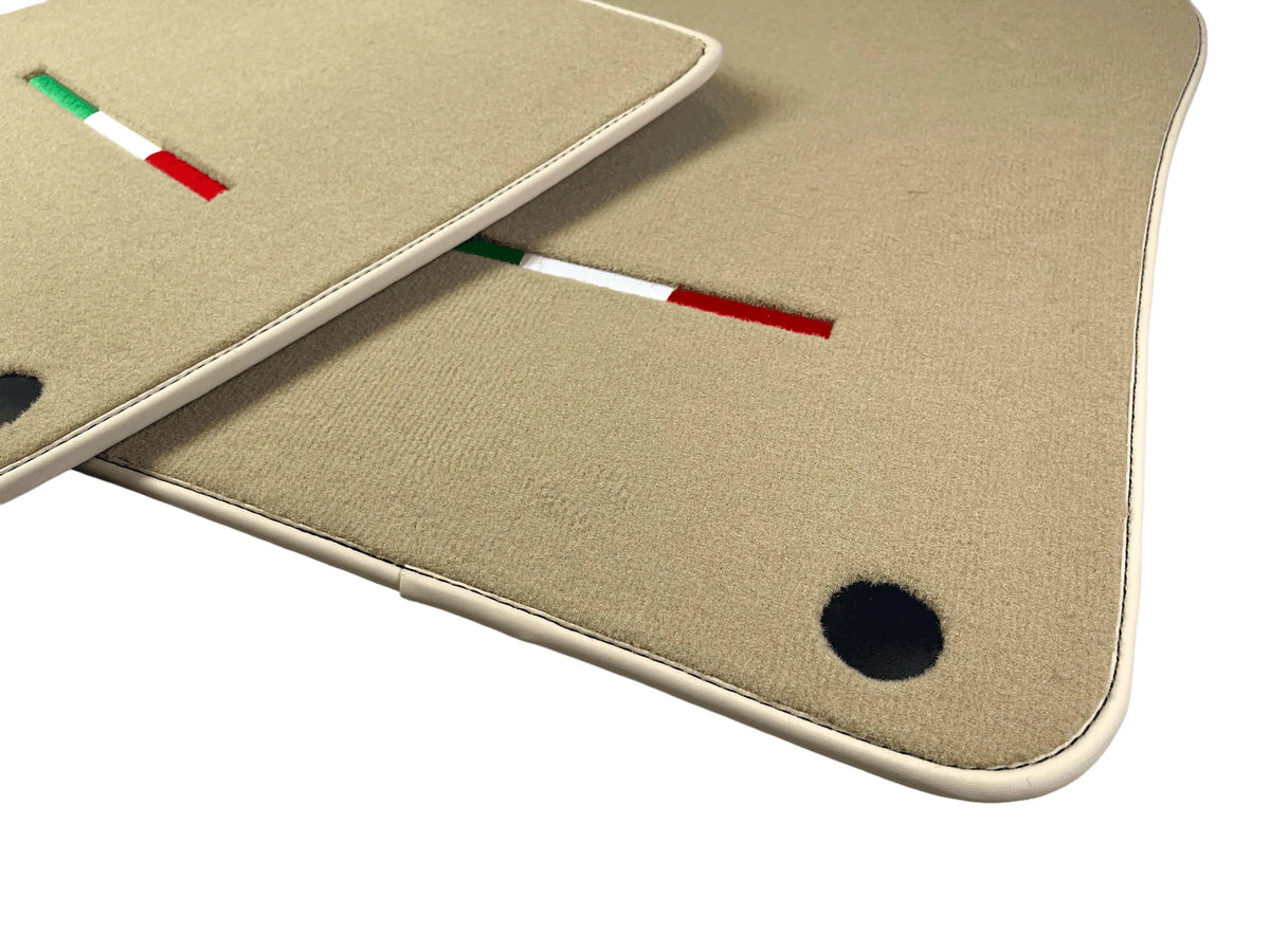 Beige Floor Mats For Ferrari 612 Scaglietti 2005-2011 Italian Edition - AutoWin