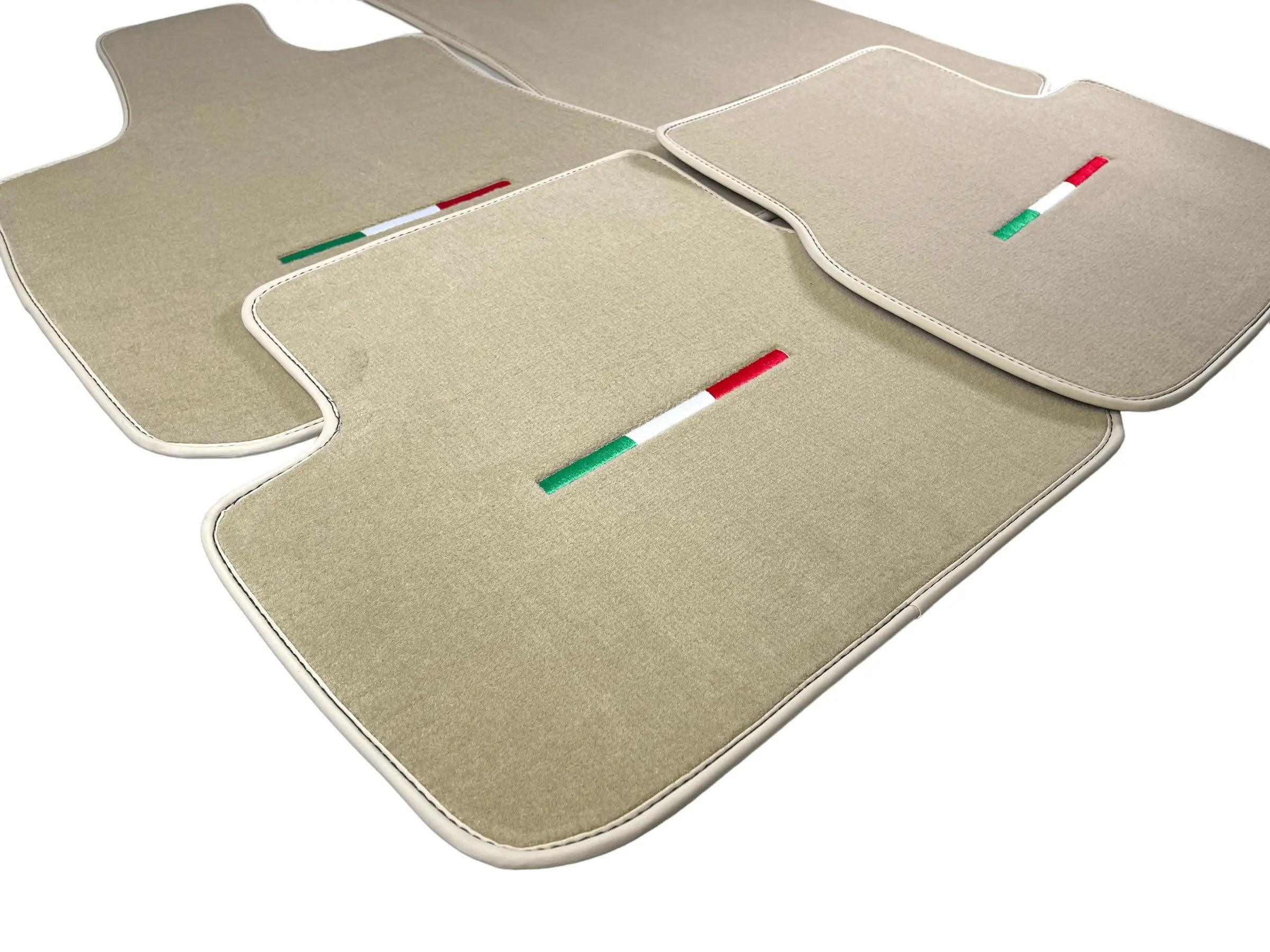Beige Floor Mats For Maserati Ghibli 2013-2022 Italy Edition - AutoWin