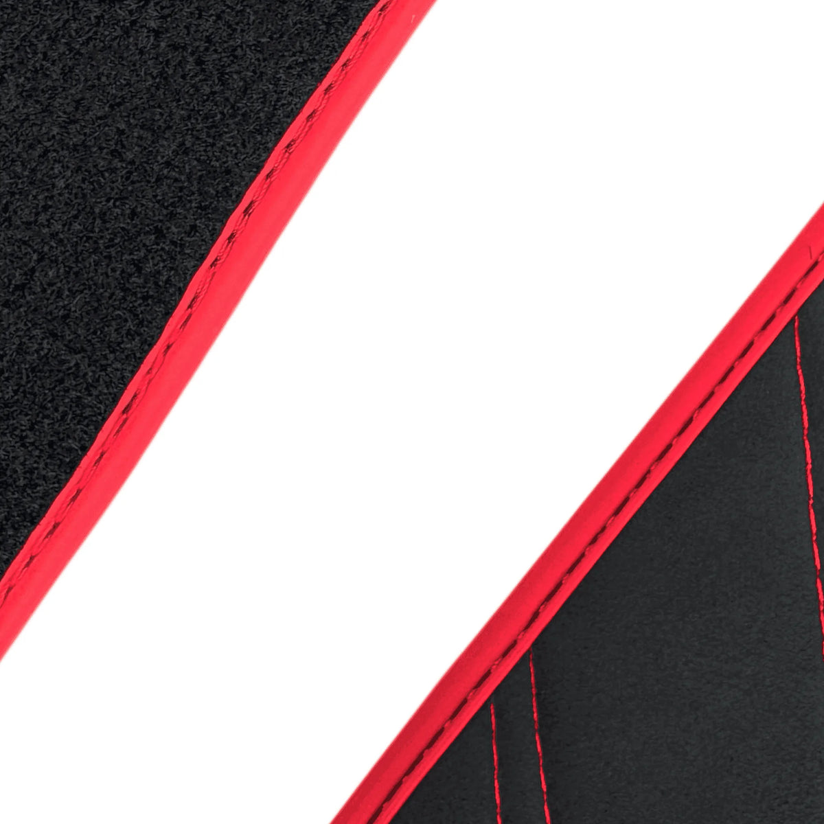 Black Alcantara Floor Mats for Ferrari 458 Italia (2009-2015) with Red Alcantara Accents