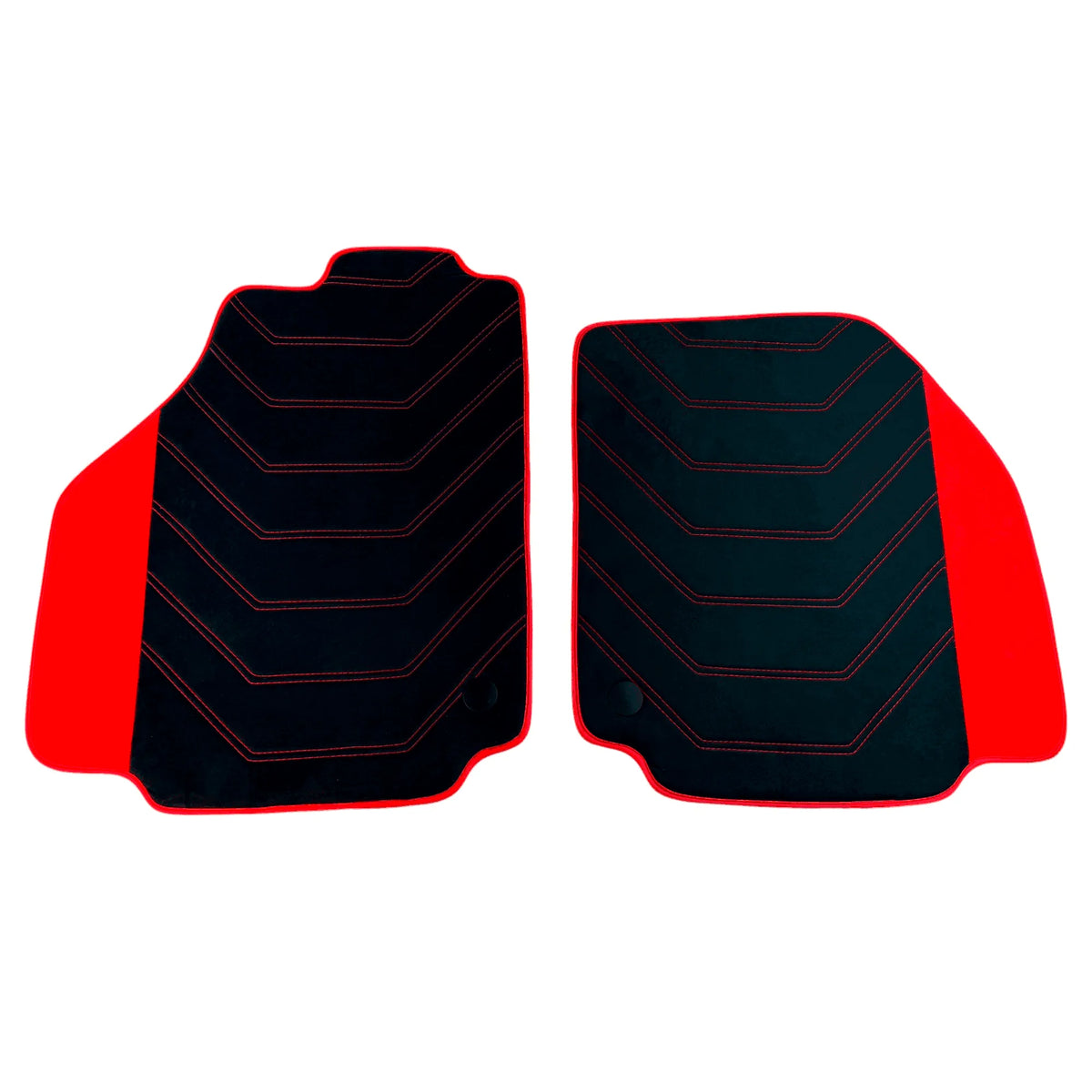 Black Alcantara Floor Mats for Ferrari 458 Speciale (2012-2015) with Red Alcantara Accents