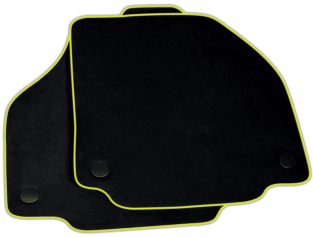 Black Alcantara Floor Mats for Ferrari F8 Spider (2019-2023) | Various Trim Colors