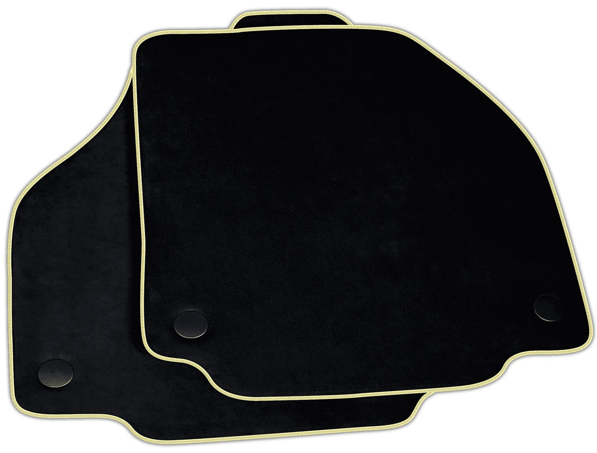 Black Alcantara Floor Mats for Ferrari F8 Tributo (2019-2023) | Various Trim Colors