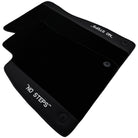 Black Floor Mats for A4 - B9 Avant (2019-2023) | "NO STEPS" Fluorescent Logo - AutoWin