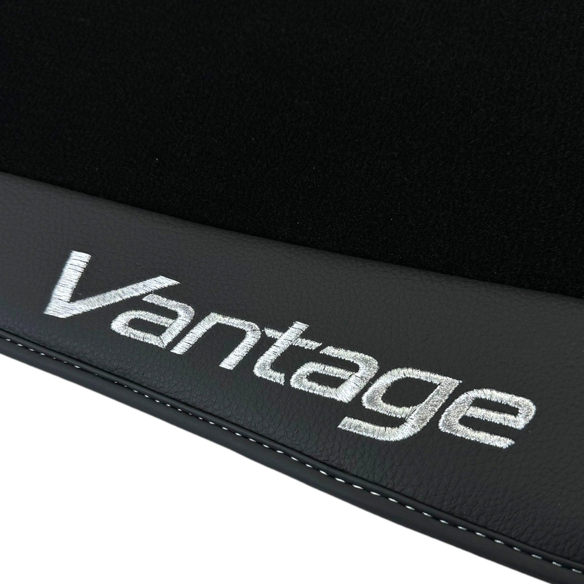 Black Floor Mats for Aston Martin V8 Vantage (2005–2023) with Leather - AutoWin