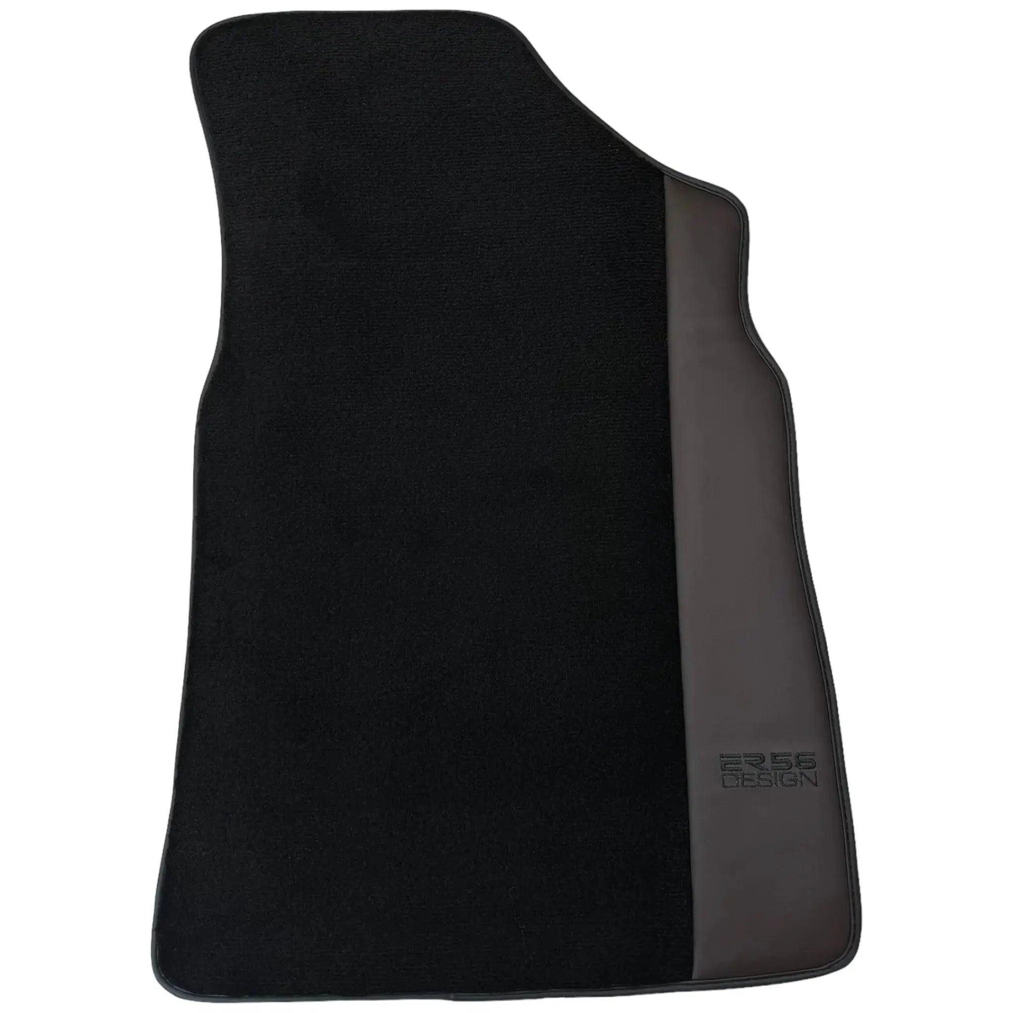 Black Floor Mats for Bentley Continental GTC (2006–2011) with Dark Brown Leather | ER56 Design - AutoWin