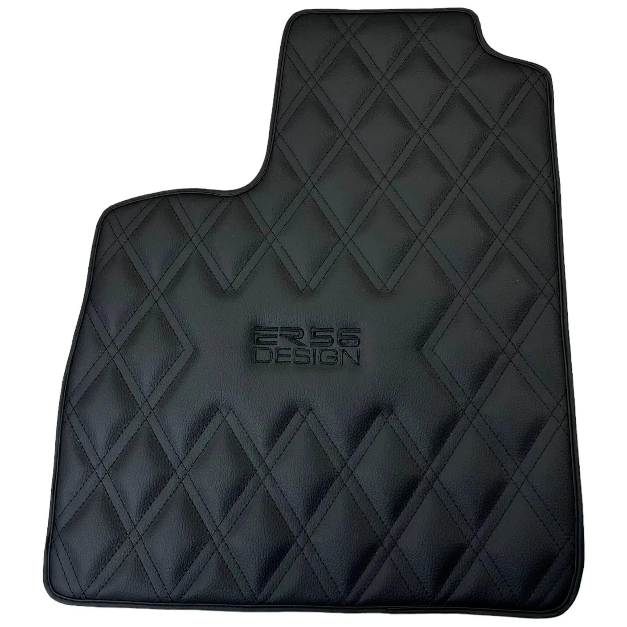 Black Floor Mats for Bentley Continental GTC (2006–2011) with Leather | ER56 Design - AutoWin