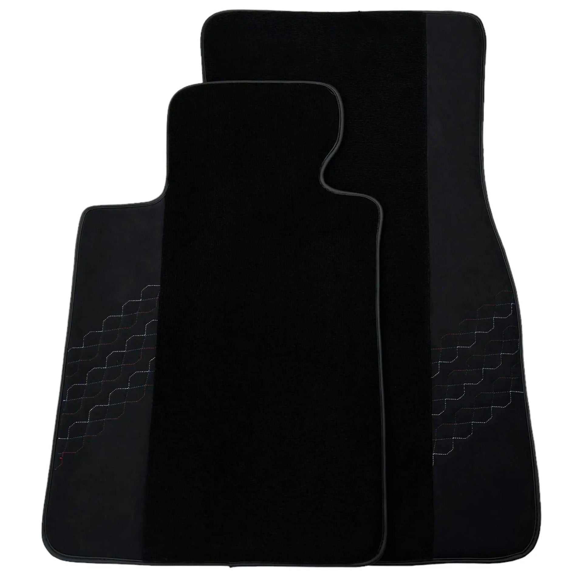 Black Floor Mats for BMW 2 Series Gran Tourer F46 (2015-2022) 7 Seats with Alcantara Leather - AutoWin