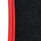 Black Floor Mats for Ferrari 296 GTS (2022-2024) with Leather and Red Trim - AutoWin