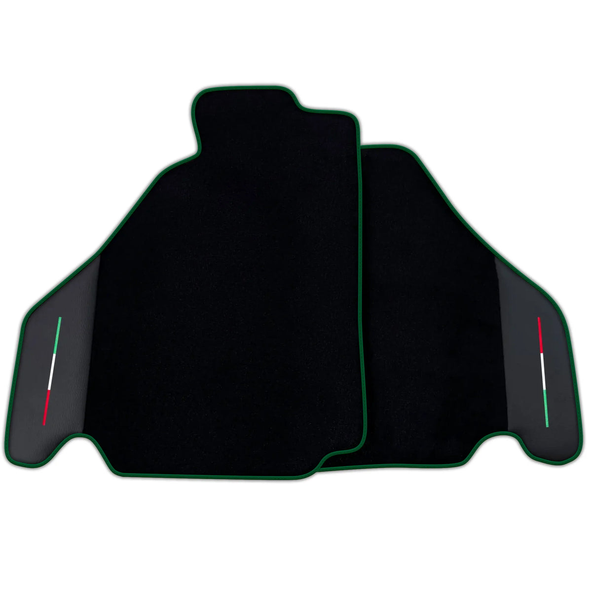 Black Floor Mats for Ferrari 360 (1999-2005) with Leather | Italian Edition