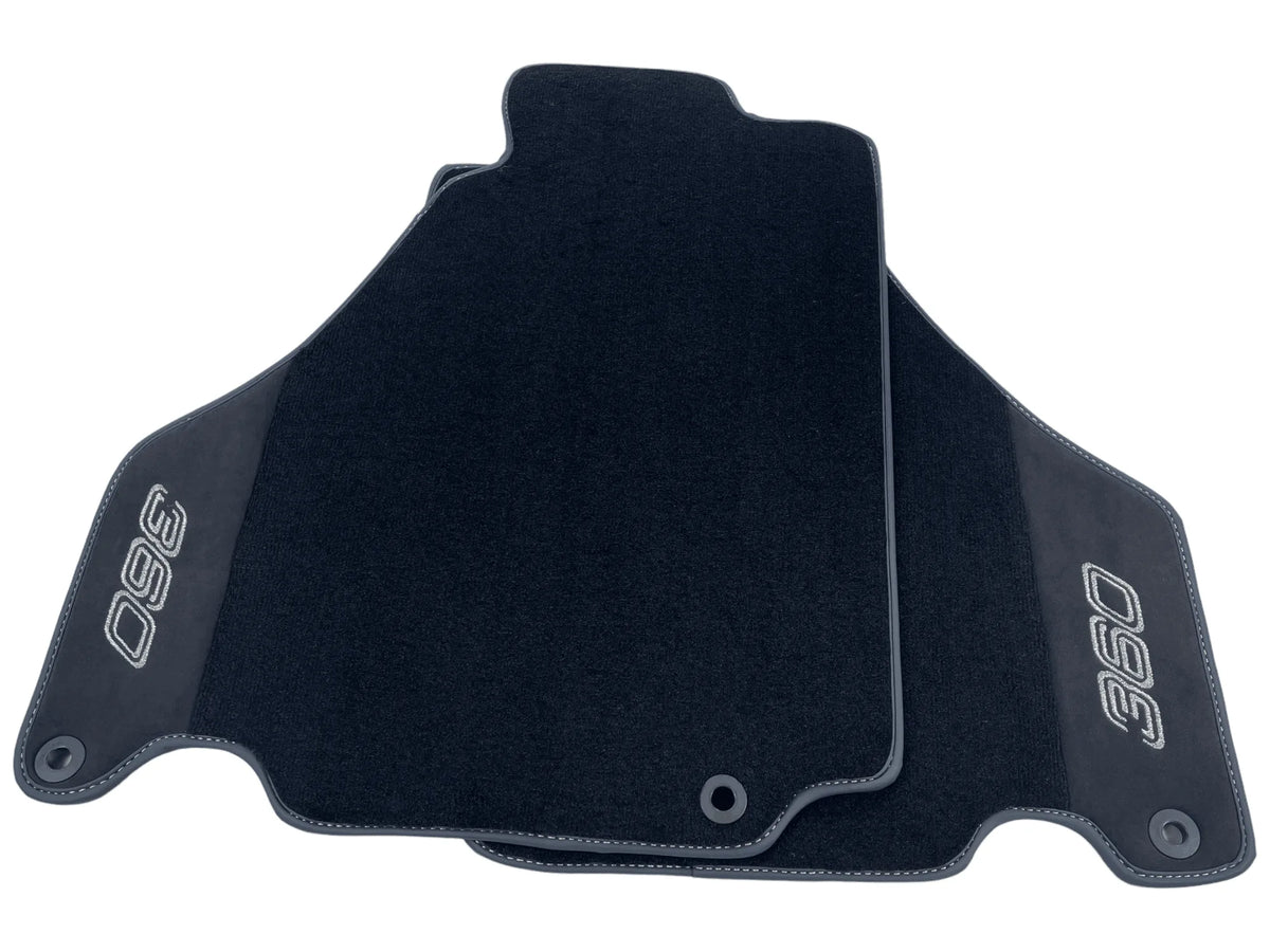 Black Floor Mats For Ferrari 360 Modena 1999-2005 With Alcantara Leather - AutoWin