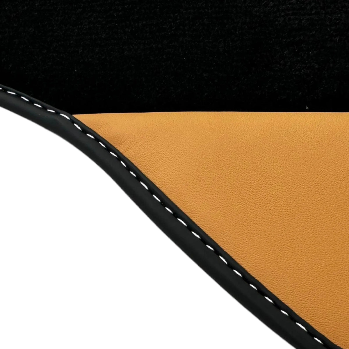 Black Floor Mats for Ferrari 458 GT2 (2012-2015) with Beige Nappa Leather