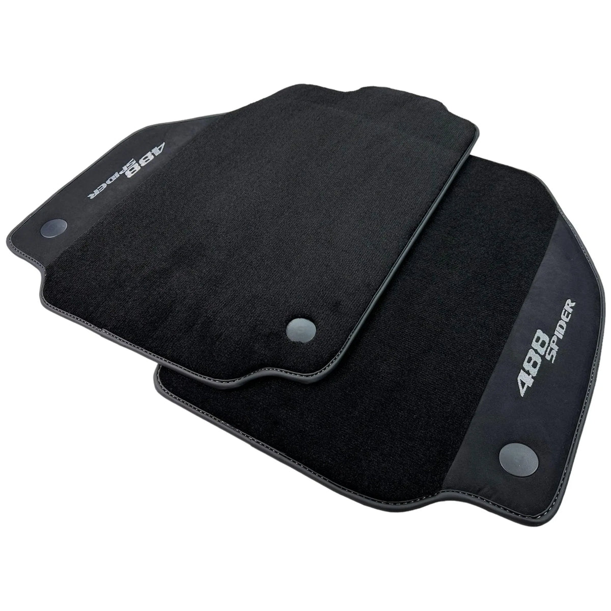 Black Floor Mats For Ferrari 488 Spider 2015-2022 - AutoWin