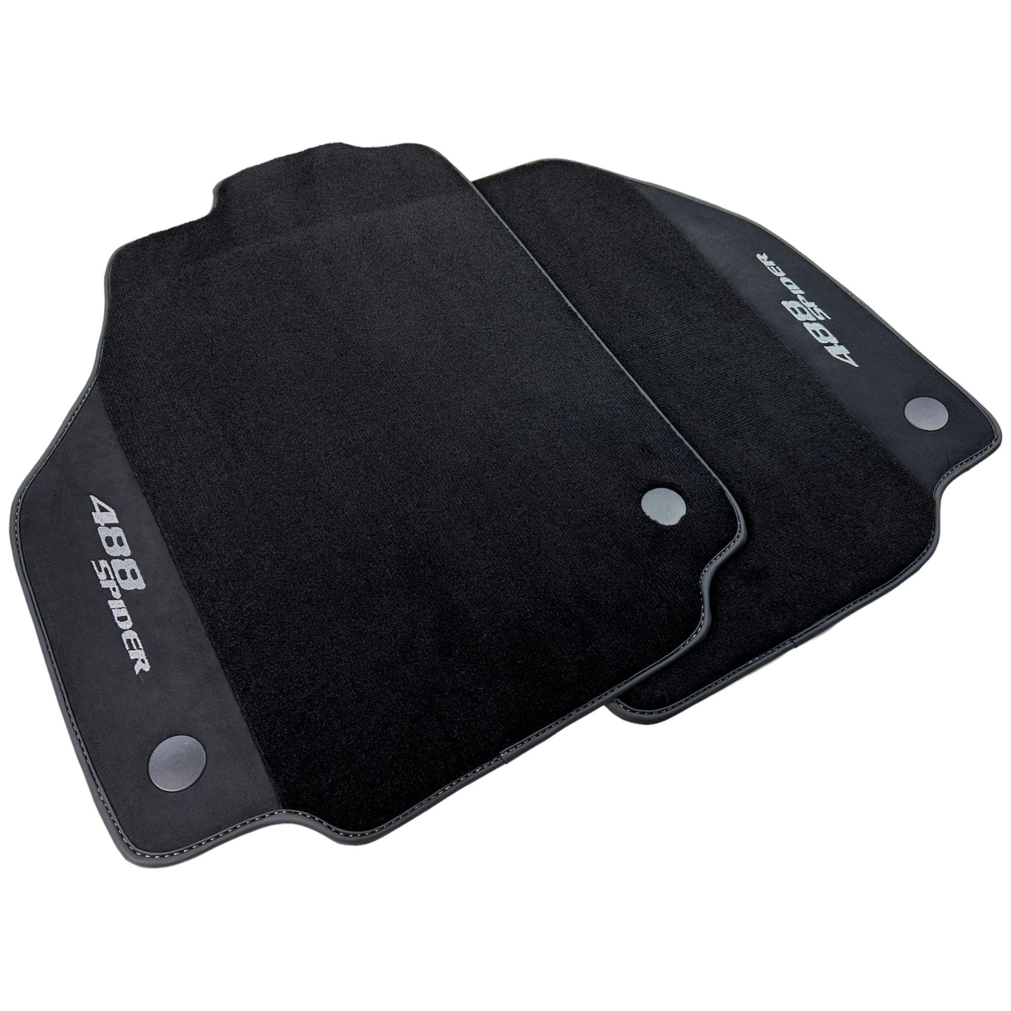 Black Floor Mats For Ferrari 488 Spider 2015-2022 - AutoWin