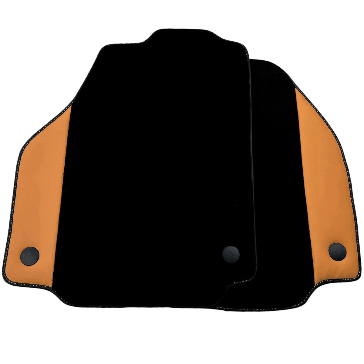 Black Floor Mats for Ferrari 488 Spider (2016-2022) with Beige Tradizione Nappa Leather
