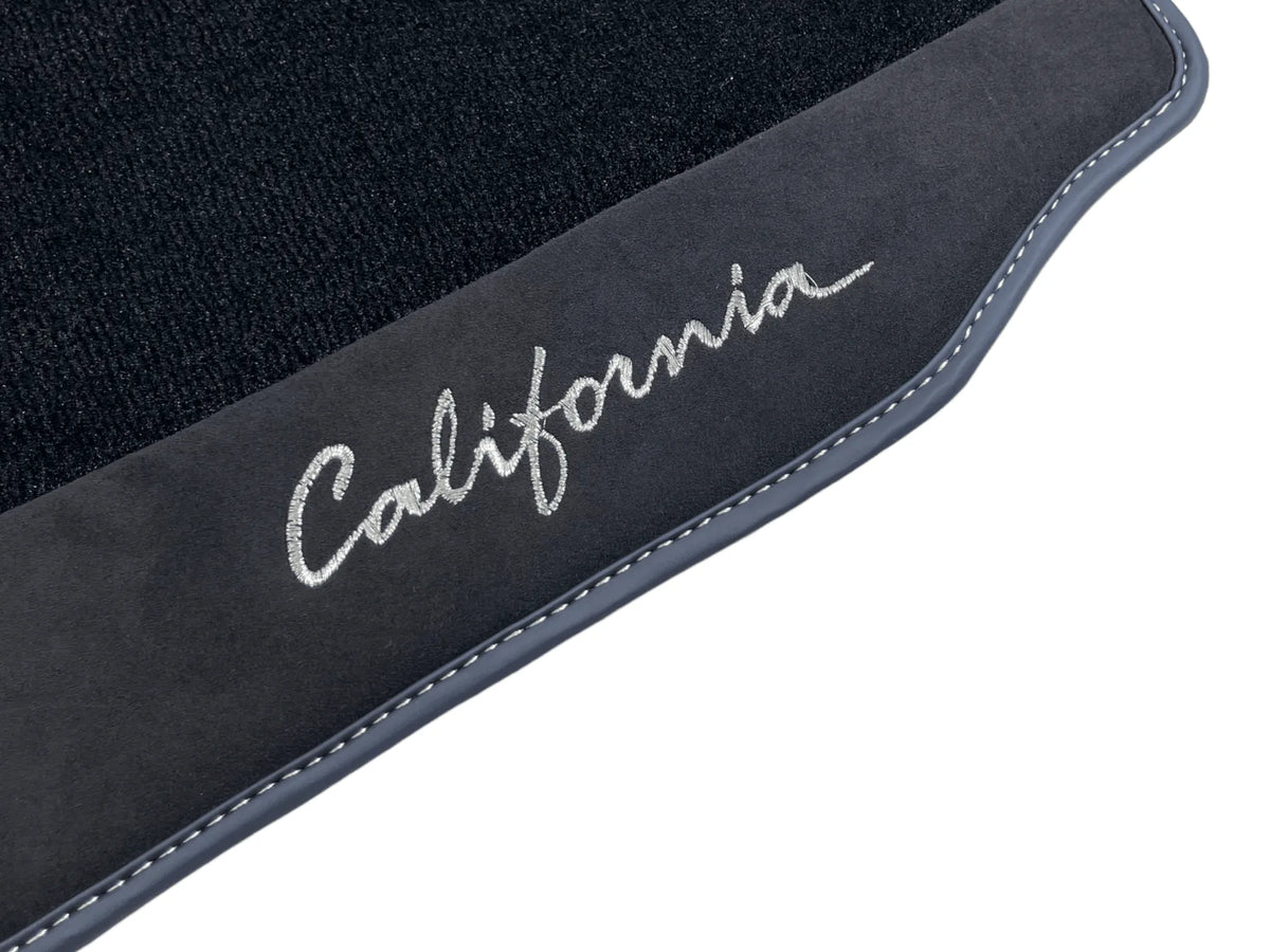 Black Floor Mats For Ferrari California 2008-2014 With Alcantara - AutoWin