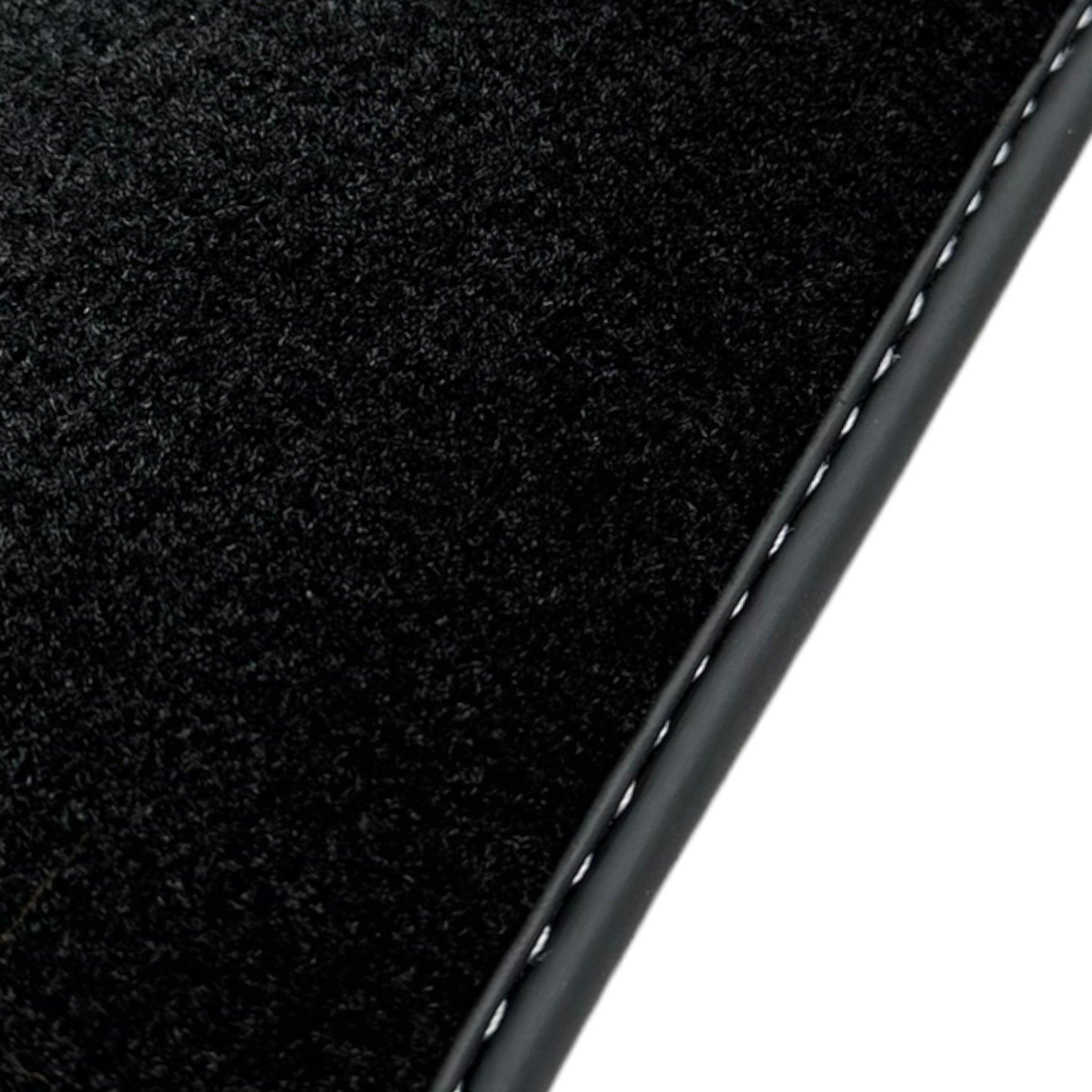 Black Floor Mats for Ferrari California (2008-2014) with Crema Nappa Leather - AutoWin