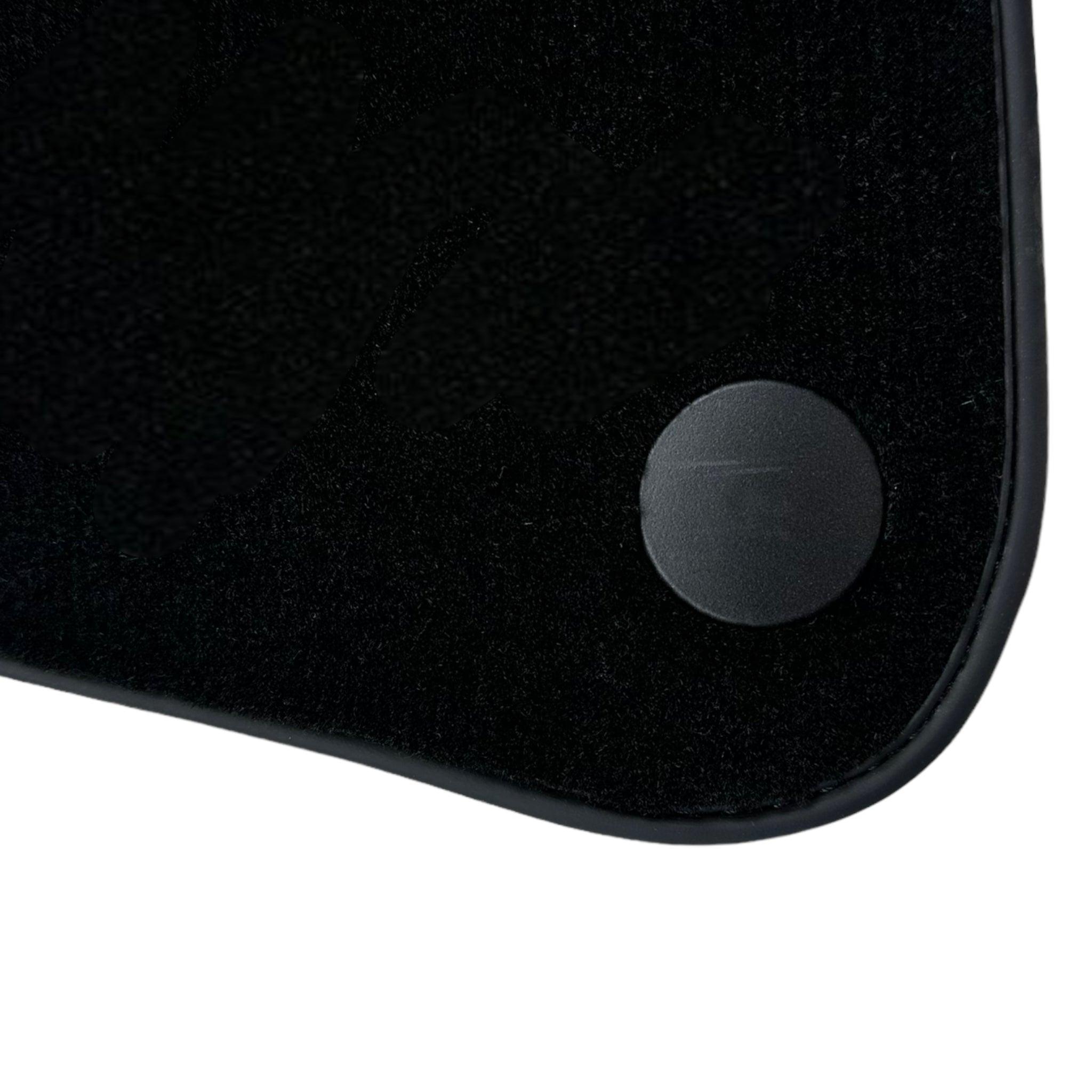 Black Floor Mats For Ferrari California T 2015–2018 with Brown Leather - AutoWin