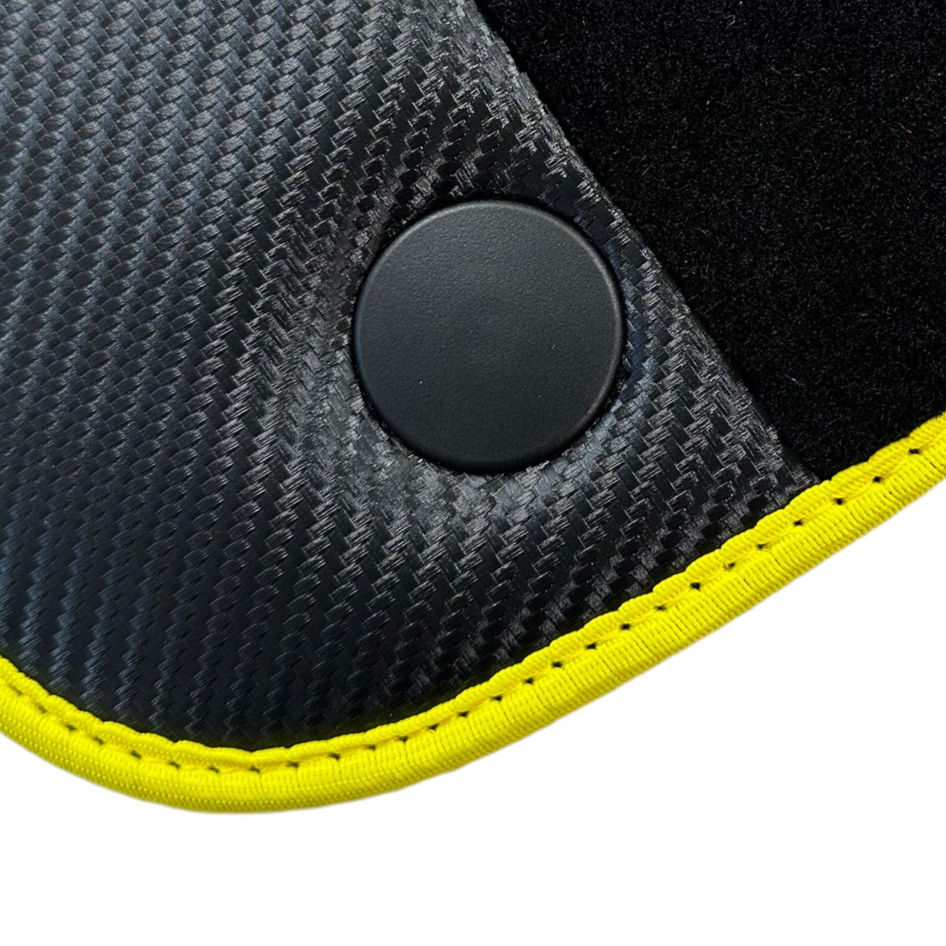 Black Floor Mats for Ferrari F12 TRS (2014) with Carbon Leather - AutoWin