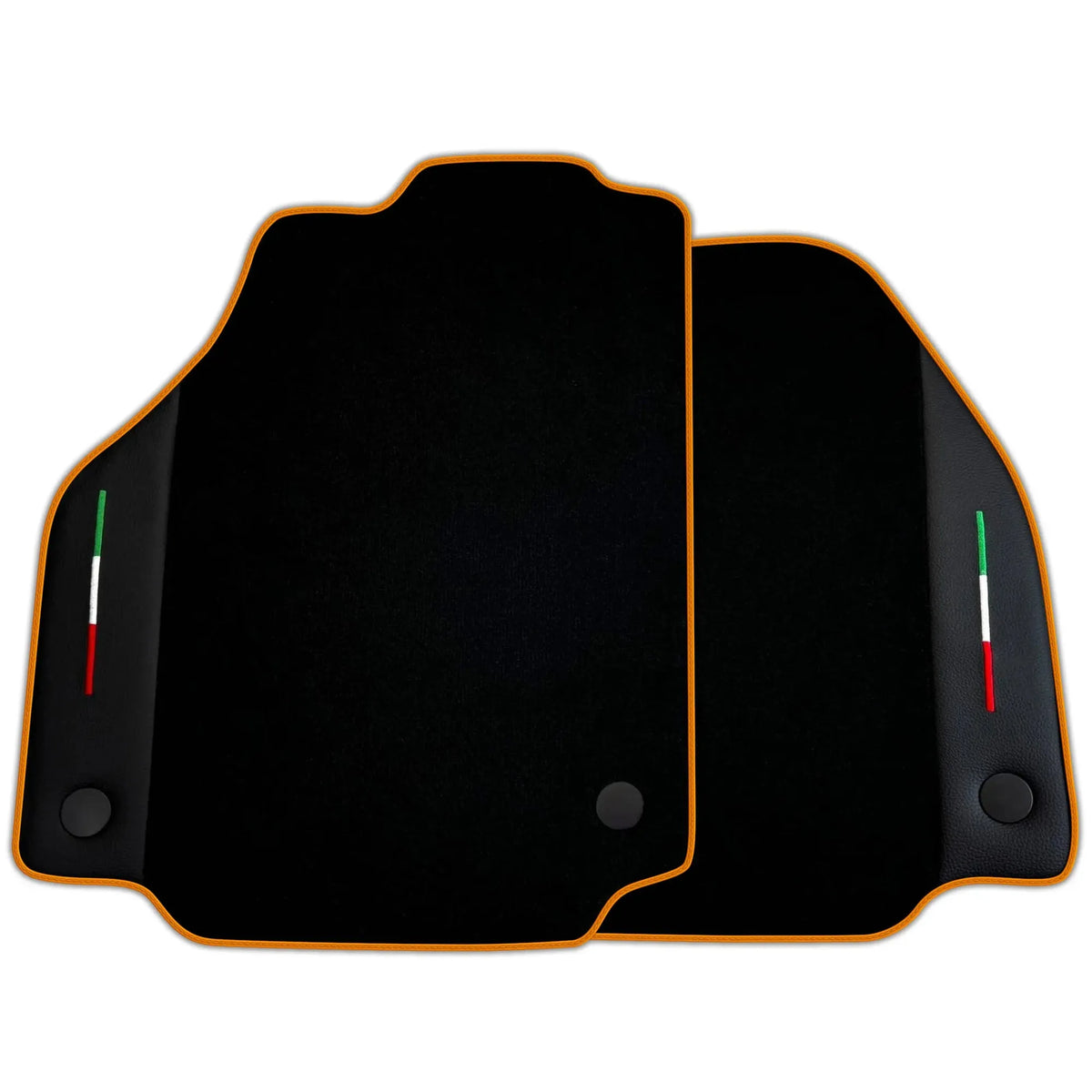 Black Floor Mats for Ferrari F8 Tributo (2019-2023) with Leather | Various Trim Colors